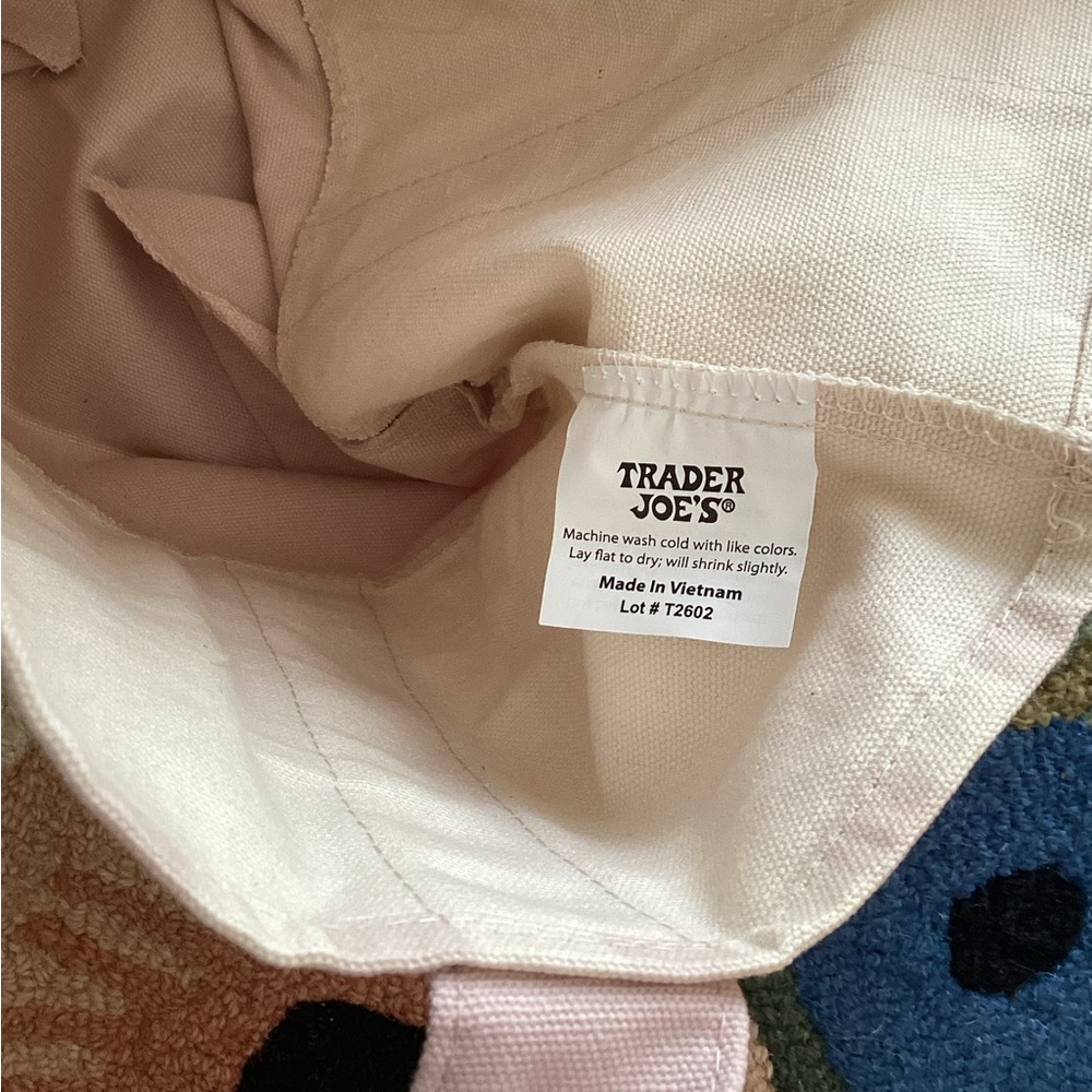 NWT Set of 2! Trader Joe’s Striped Mini Tote Bags Blue and Pink - Picture 3 of 5